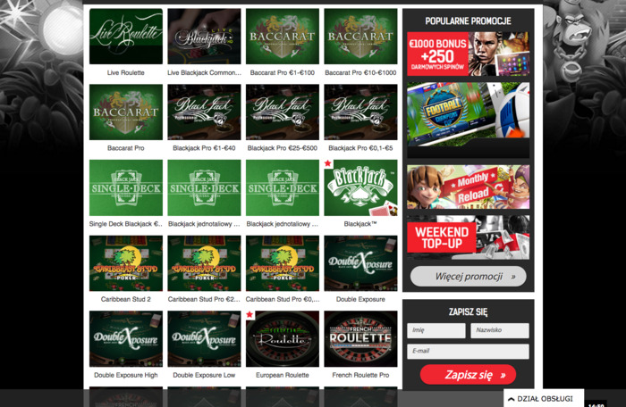Hazardowe gry karciane w kasynie online Redbet