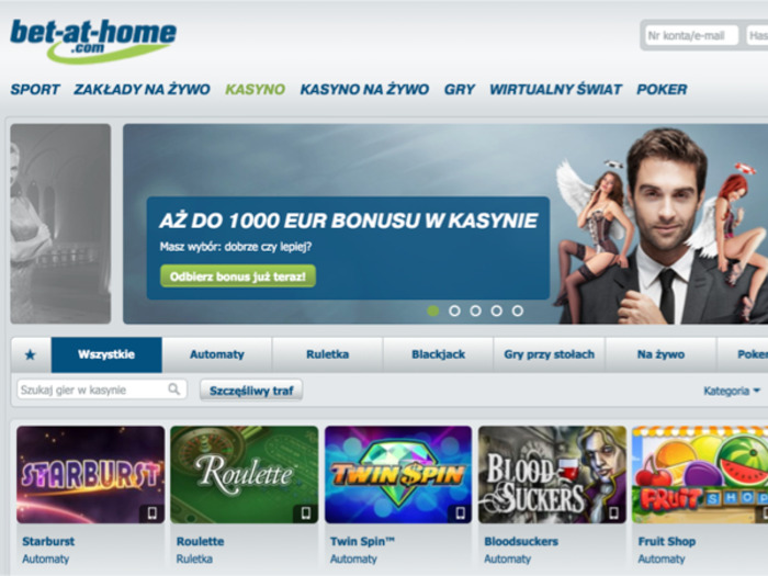 Bet at home kasino - strona główna