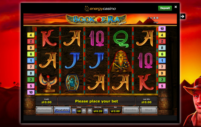 Book of ra w Energy Casino online