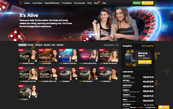 Kasyno live w Energy Casino online