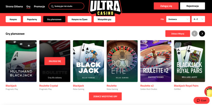 oferty gier ultra casino