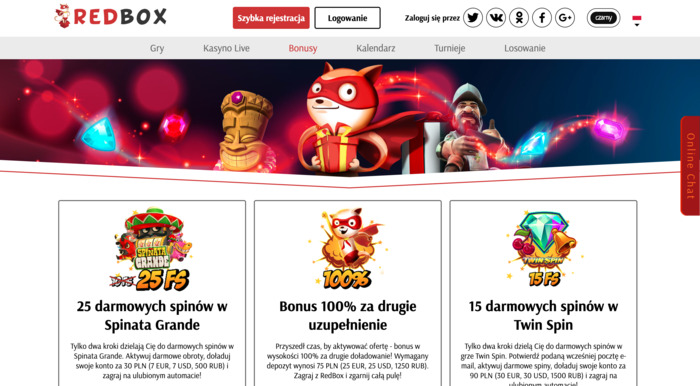 RedBox Casino - promocje