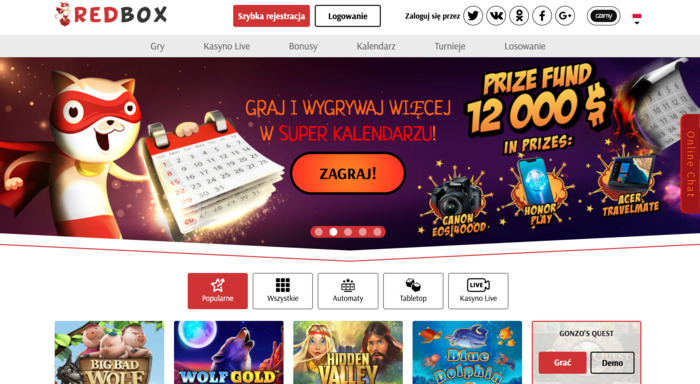 RedBox kasyno wirtualne - oferta na start