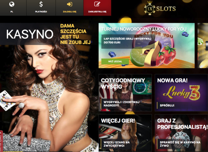 strona główna kasyna 1xslots